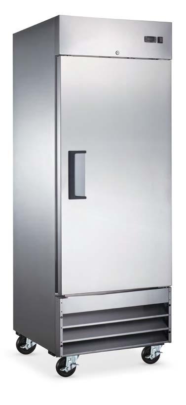 Omcan 59024 One Section Reach-In Refrigerator w/ Solid Door, Bottom Mount, 20.5 cu. ft. | 29" Wide