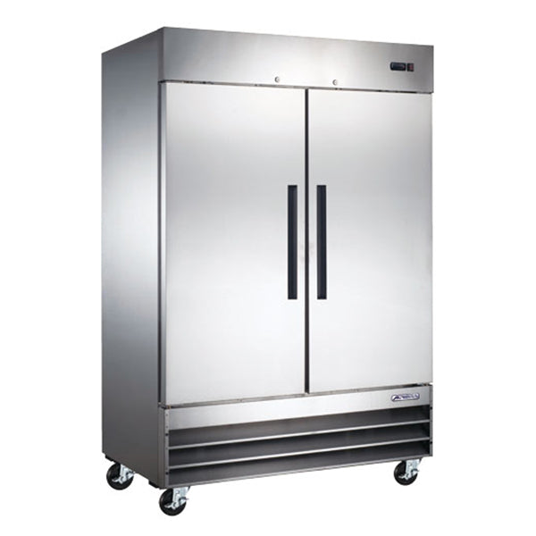 Omcan 59026 54" 2-Section Reach-In Refrigerator w/ 2 Solid Doors, Bottom Mount, 47 cu. ft.