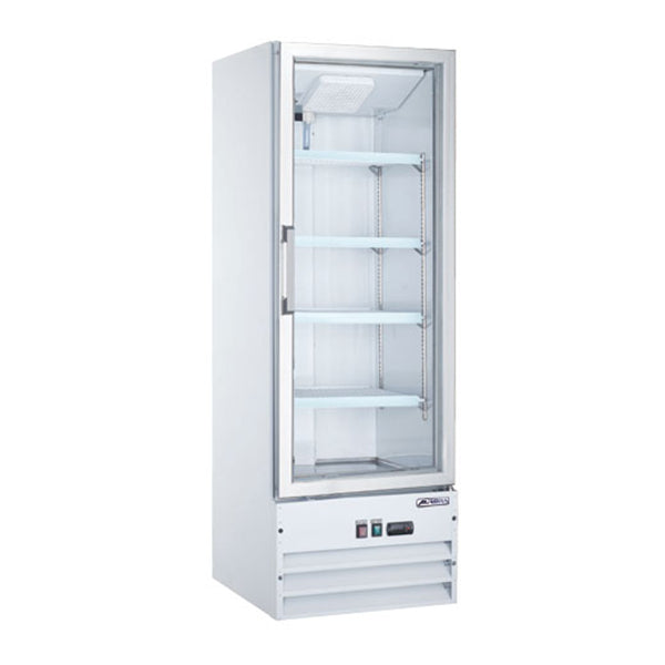 Omcan 59033 21" 1-Section Merchandiser Refrigerator w/ Glass Door, in White, 8.5 cu. ft.