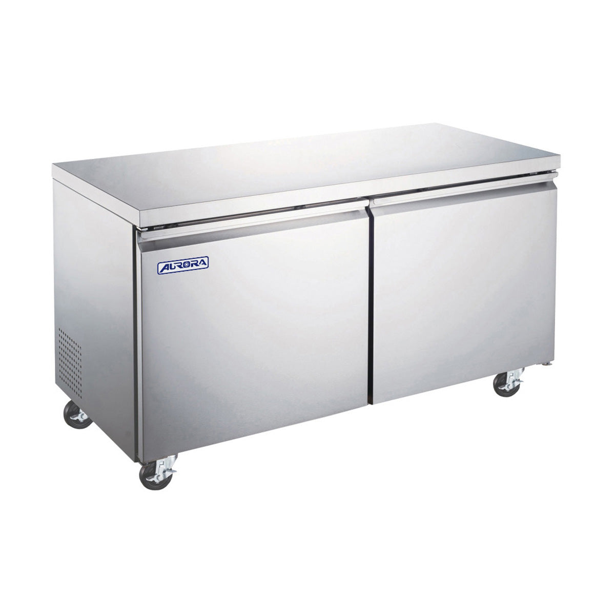 Omcan 59093 60" 2-Door Undercounter Refrigerator, Stainless Steel, 15 cu. ft.