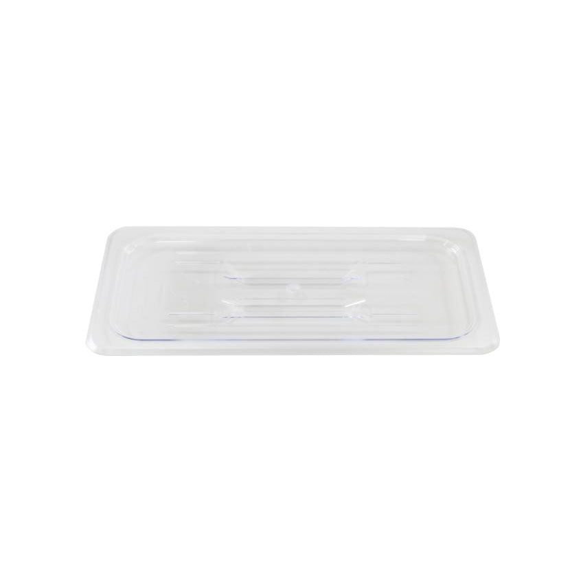 Omcan 80011 Food Pan Cover - 1/9 Size Flat Lid, Clear Polycarbonate, 6-15/96" x 4-1/4"