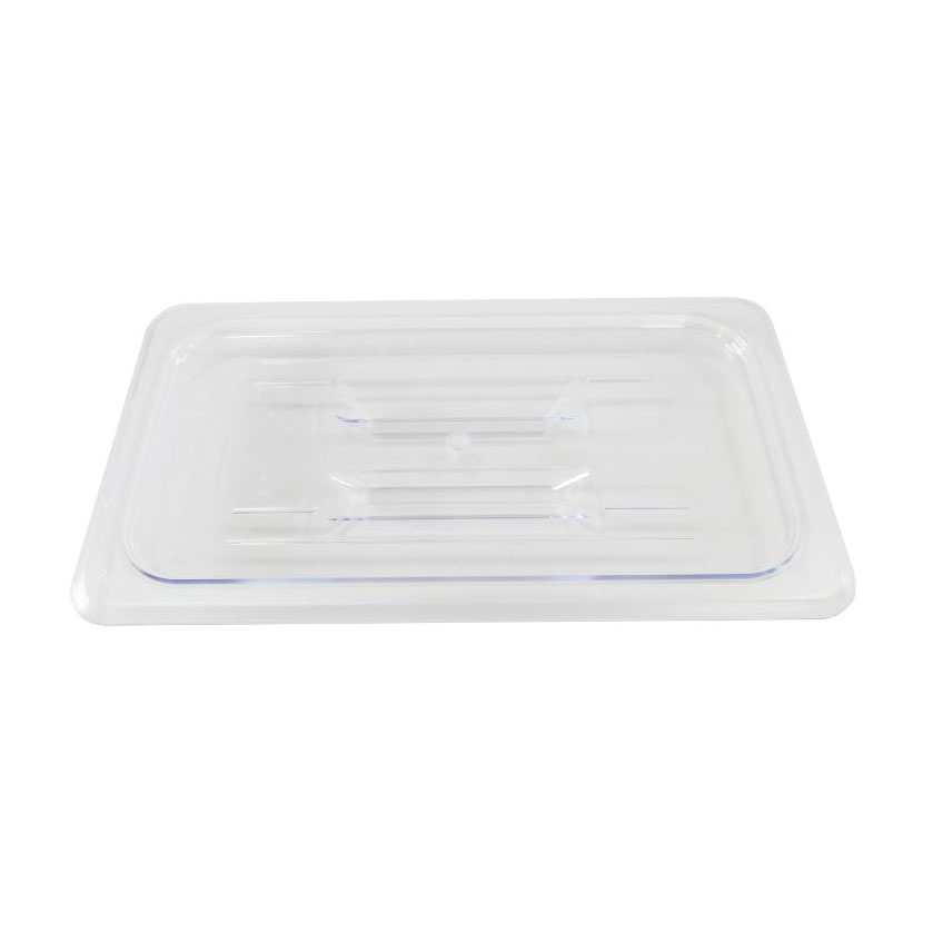 Omcan 80023 1/3 Size Clear Polycarbonate Pan Cover, Flat Lid, 12-4/5" x 6-15/96", NSF