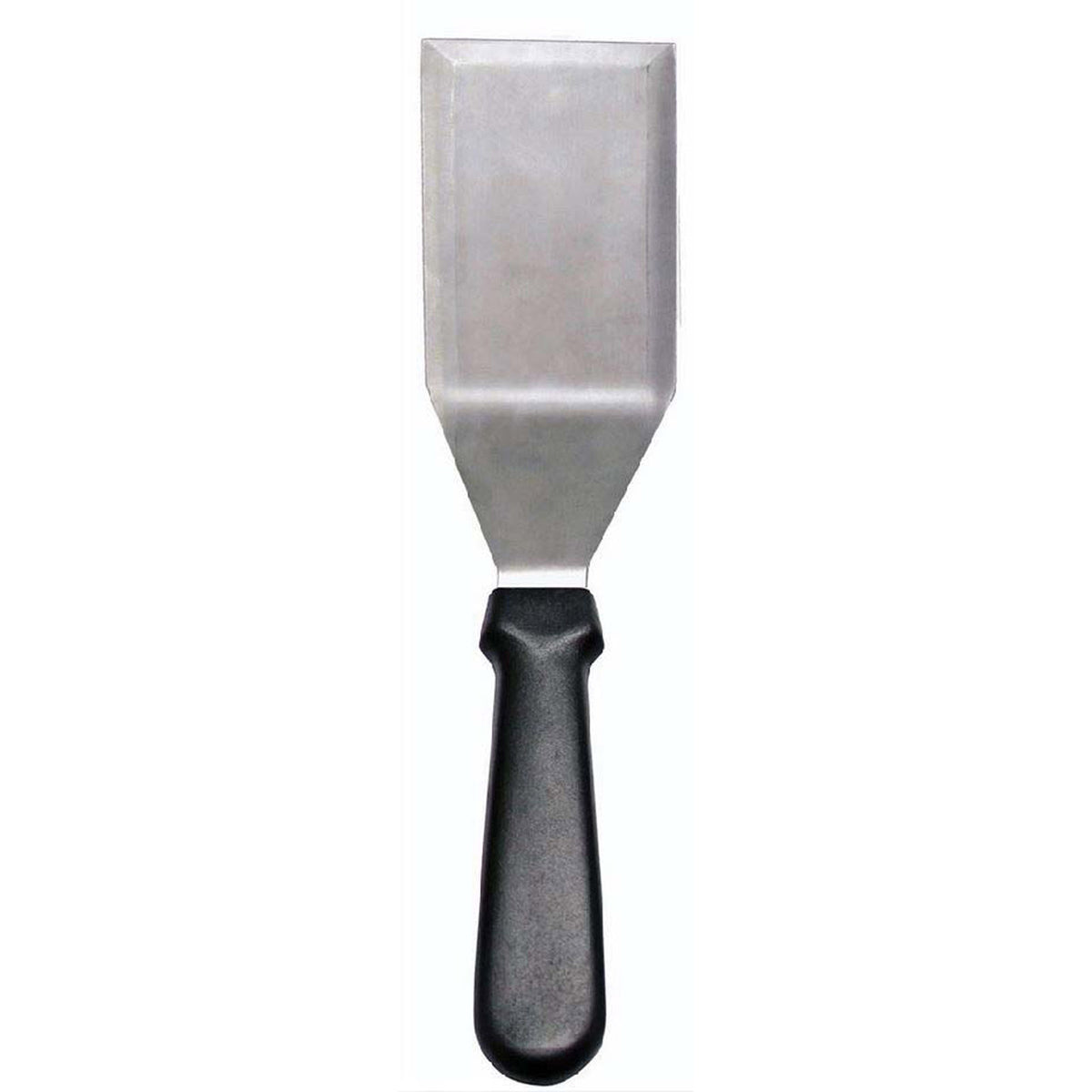 Omcan 80035 Hamburger Turner - 5-1/8" x 2-7/8" Stainless Steel Blade, Black Plastic Handle