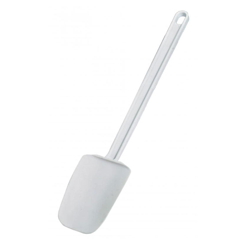 Omcan 80045 Spoonula, 16" Length, White Plastic Handle, Plastic Blade