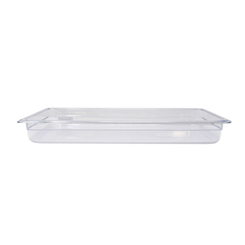 Omcan 80056 Full-Size 1/1 Food Pan, 20-3/4" x 12-4/5" x 2-1/2" Clear Polycarbonate, NSF