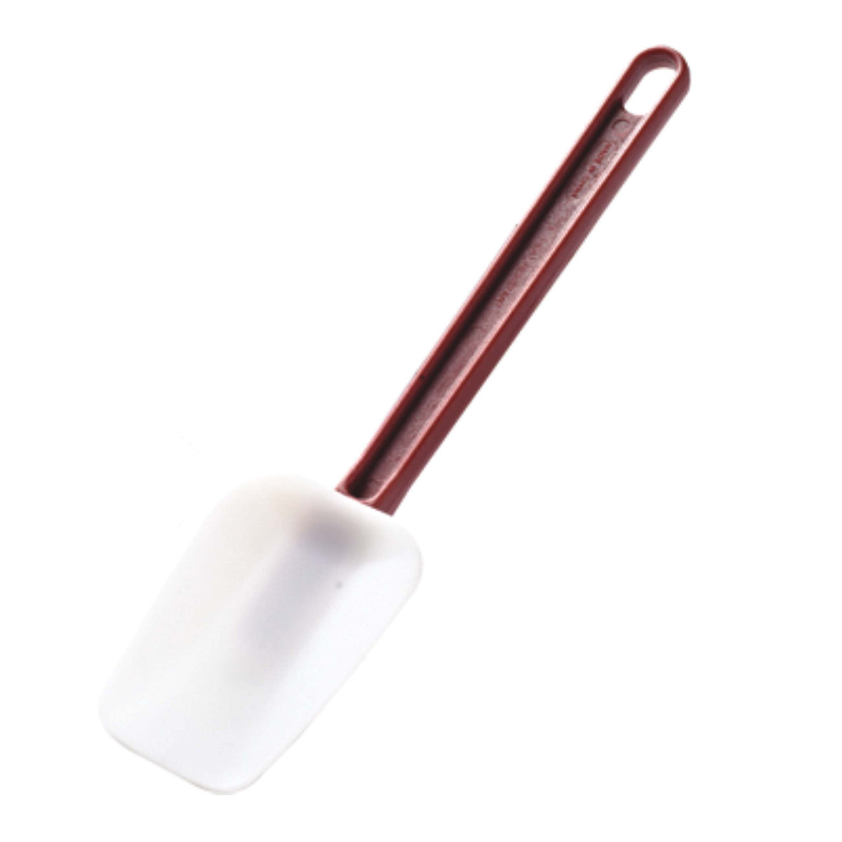 Omcan 80060 Spoonula - 14" Length, Red Handle, White Silicone Head