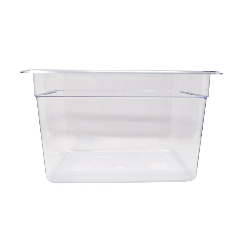Omcan 80075 Plastic Food Pan 1/2 Size, 12-4/5" x 10-7/16" x 7-7/8" Polycarbonate NSF Approved
