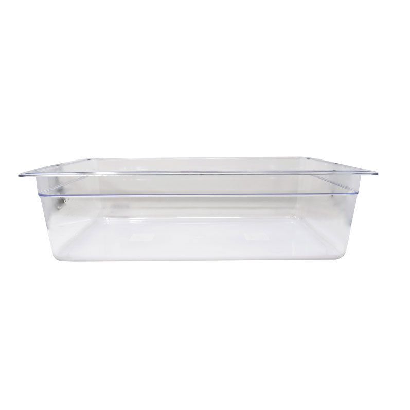 Omcan 80078 Clear Polycarbonate Food Pan, 20-3/4" x 12-4/5" x 5-7/8" Deep, NSF 1/1 Size