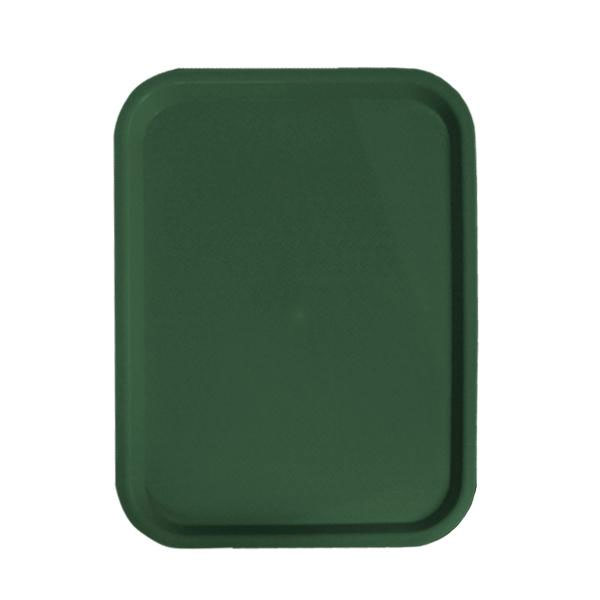 Omcan 80095 Fast Food Tray - Rectangular Basket Weave, 12" x 16", Green Polypropylene, NSF