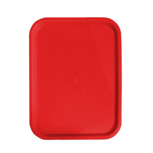 Omcan 80105 Fast Food Tray - 14" x 18" Red Polypropylene Basket Weave, NSF