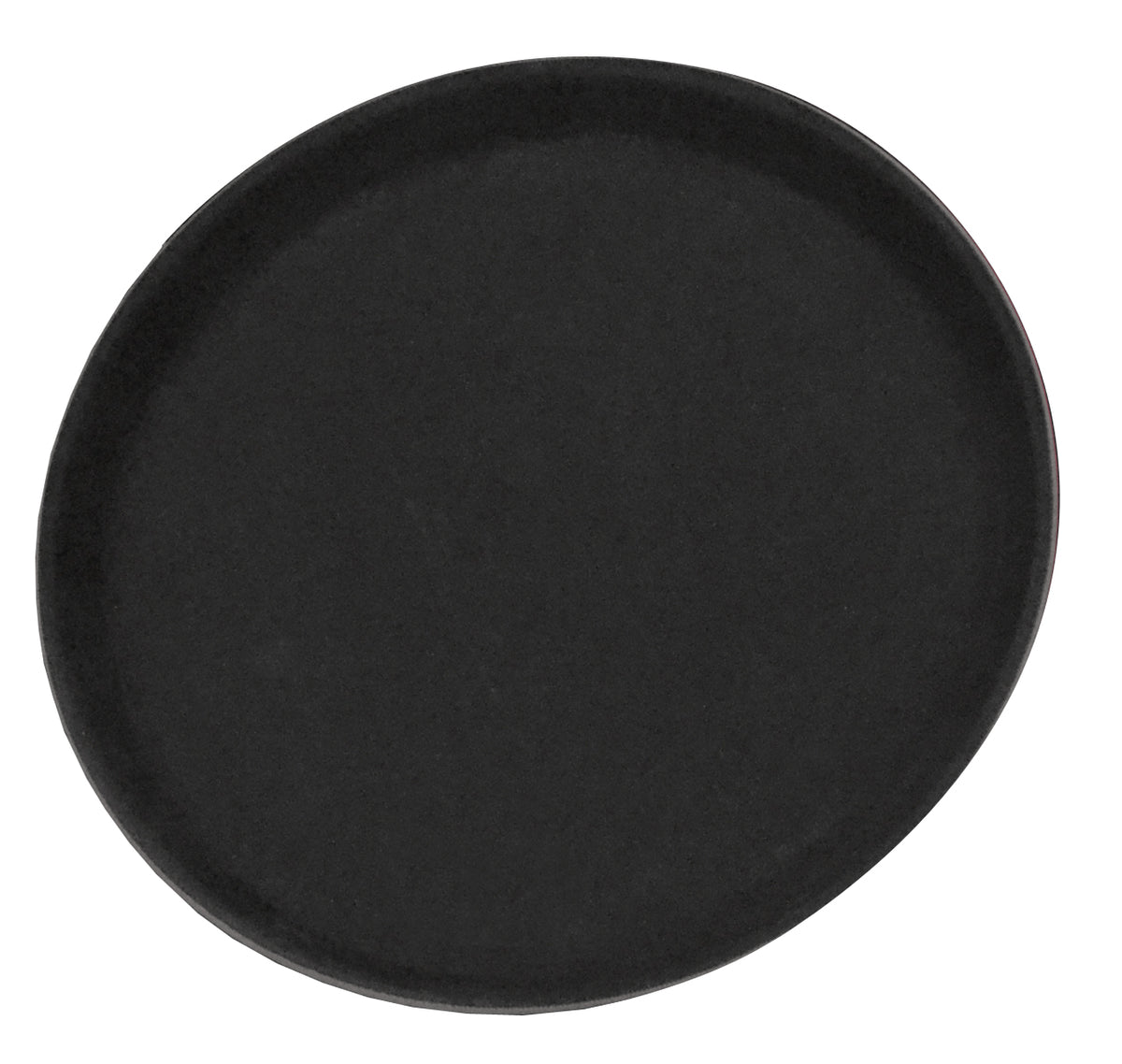 Omcan 80111 11" Round Non-Slip Serving Tray, ABS Plastic, Black, NSF-Approved