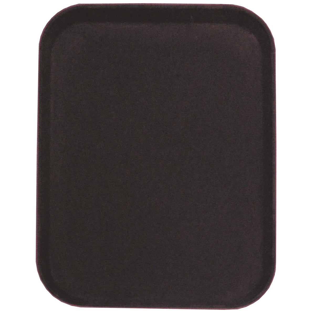 Omcan 80116 Non-Slip Rectangular Serving Tray, 18" x 14", ABS, Brown - Restaurant Service