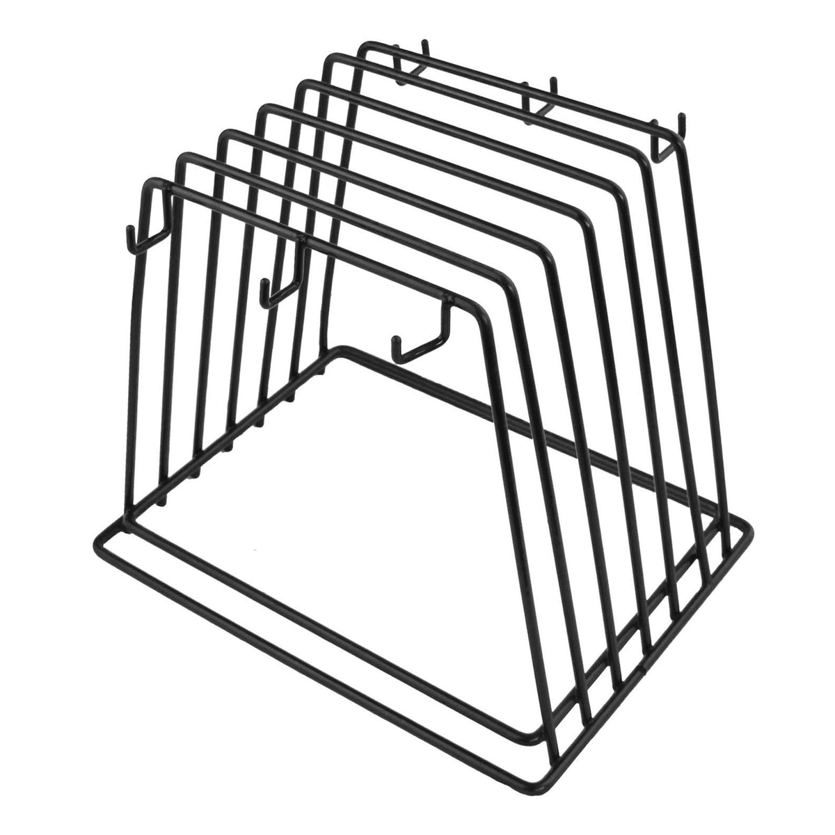 Omcan 80128 Cutting Board Rack - Six Slot Black Vinyl Coated Rack for Commercial Kitchens