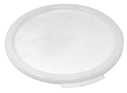 Omcan 80173 Round Polypropylene Food Storage Container Lid, White, Fits 6-8 Qt Containers
