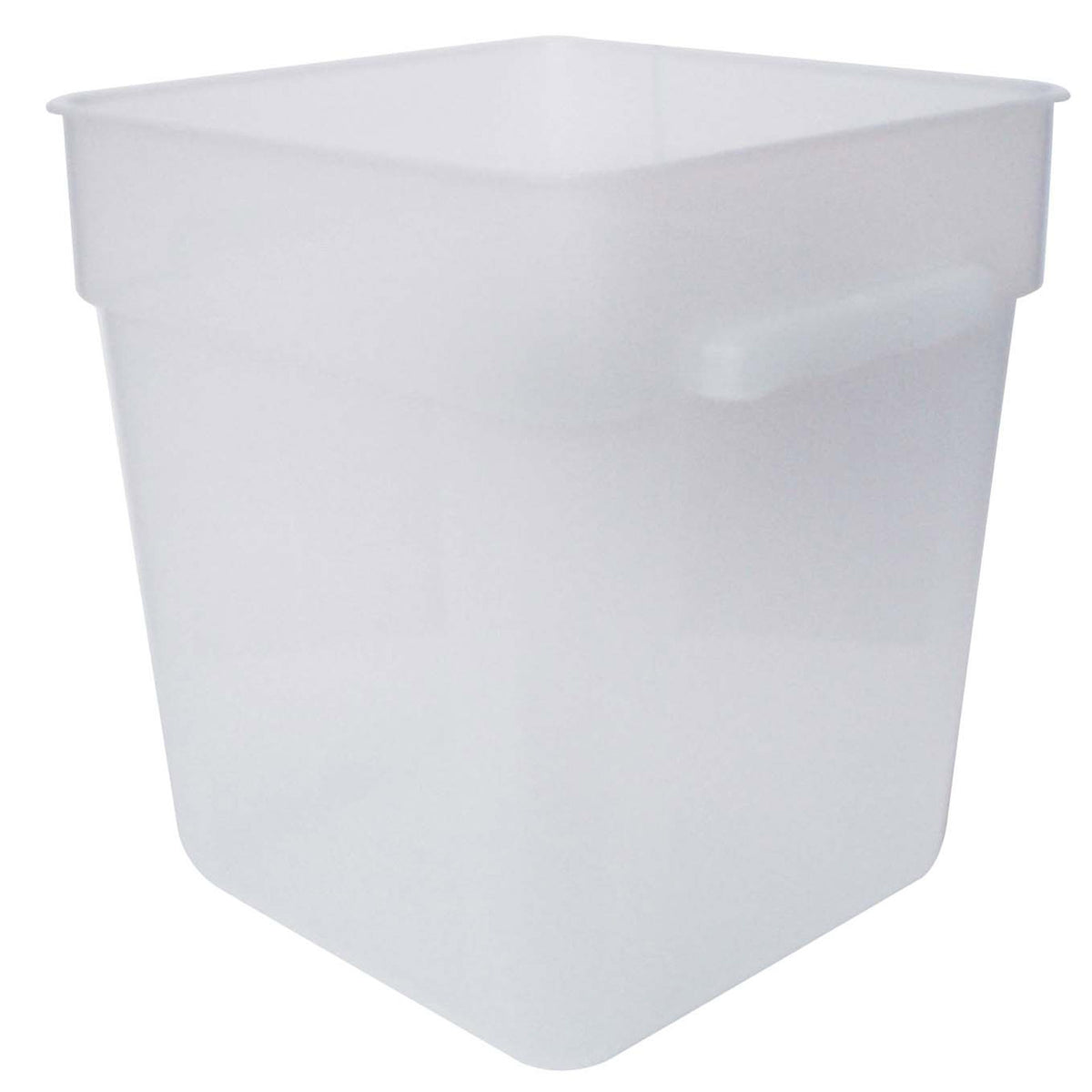 Omcan 80197 Food Storage Container - 22-Qt Square PP, Translucent, 19-24 qt, No Lid | 19 - 24 qt capacity