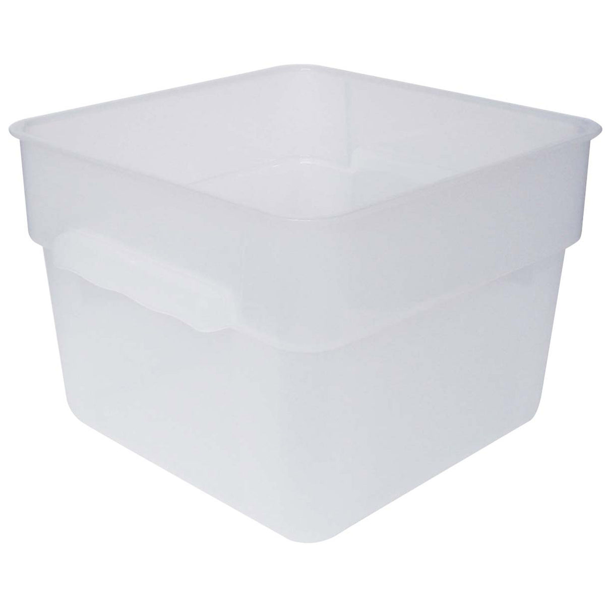 Omcan 80199 12-Qt Square Food Container, Translucent Polypropylene, Container Only, 7-12 Qt | 7 - 12 qt capacity