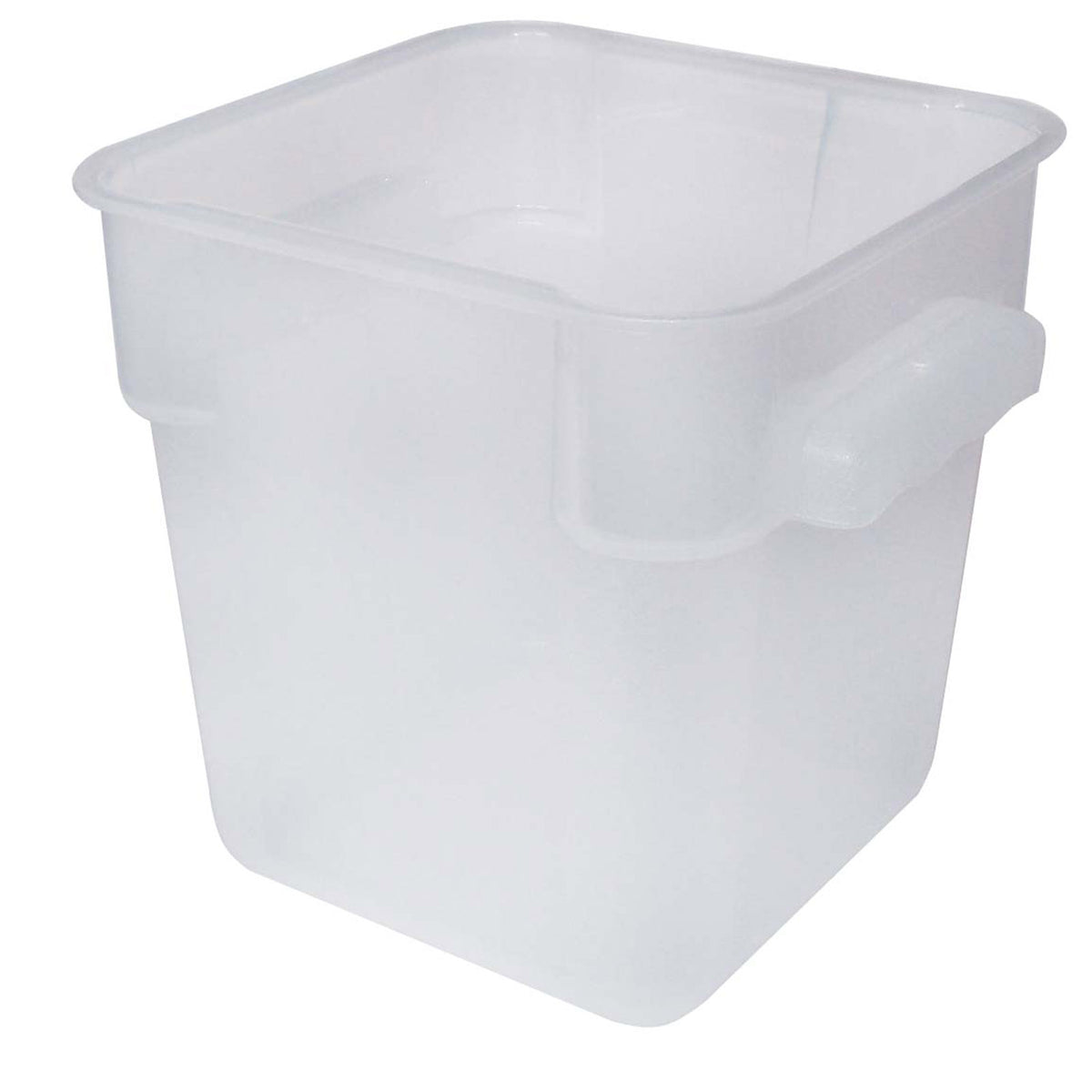 Omcan 80205 18-Qt Square Container - Polypropylene, Translucent, 13-18 qt, No Lid | 13 - 18 qt capacity