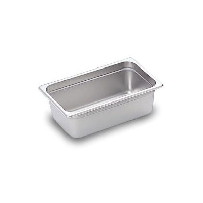 Omcan 80273 Stainless Steel Steam Table Pan, 1/4 Size, 10-5/16" x 6-5/16" x 4" Deep, NSF