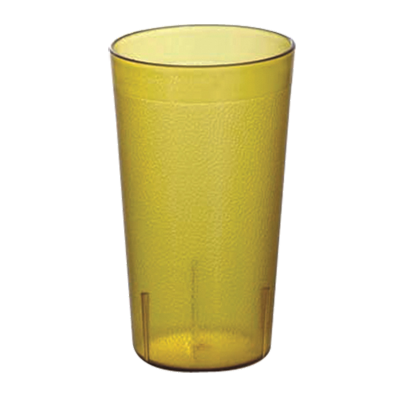 Omcan 80342 Pebbled Tumbler - 16 oz (1 pt) Amber Textured Plastic, BPA-Free Beverageware | 16 oz = 1 pt