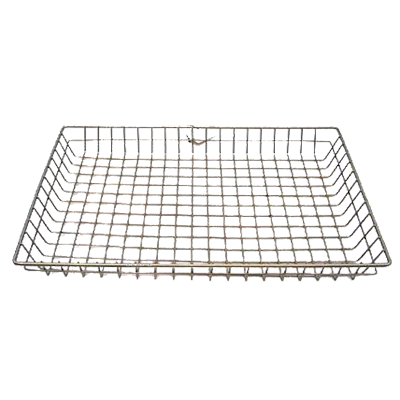 Omcan 80395 Donut Basket, Rectangular 12" x 18" x 2" Nickel-Plated Steel Wire Display Basket