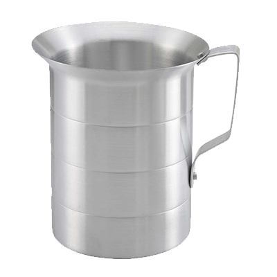 Omcan 80400 Measuring Cup - 1/2 Qt (480 mL) 16 oz, Aluminum with Riveted Handles | 16 oz = 2 cup