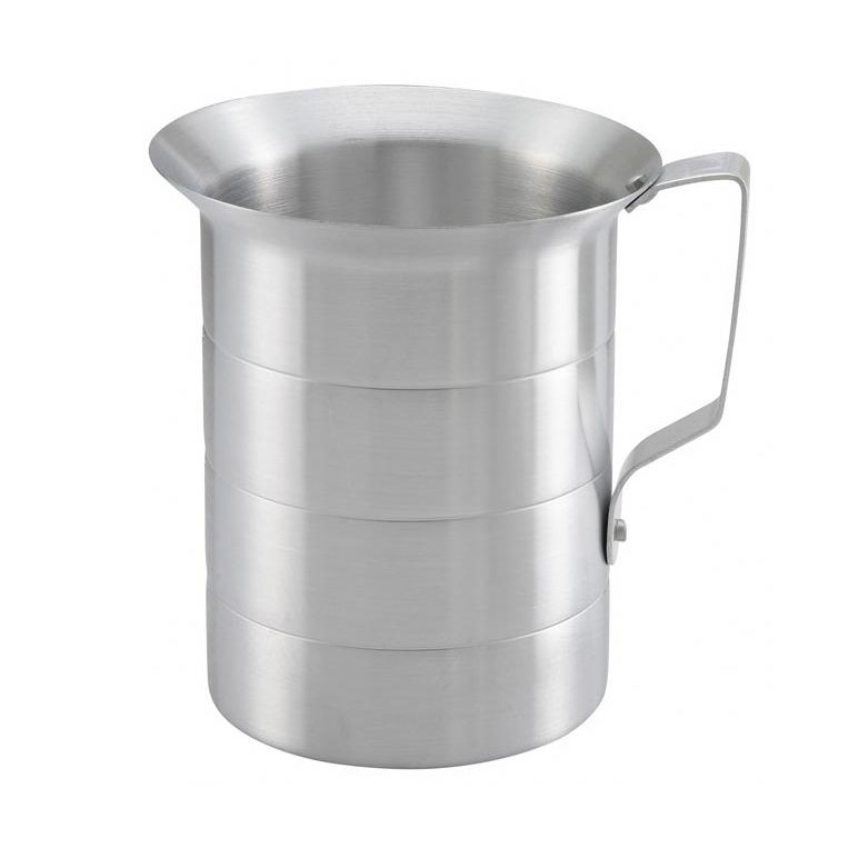 Omcan 80402 Measuring Cup - 2 Qt (64 oz / 8 Cup) Aluminum Riveted Handles, 1900 mL | 64 oz = 8 cup