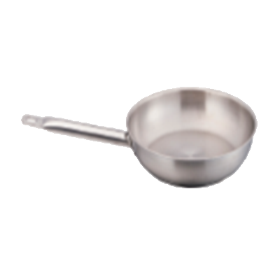 Omcan 80450 Fry Pan - 14-1/5" Diameter x 2-3/5" Deep Stainless Steel, Welded Handle NSF Uncoated