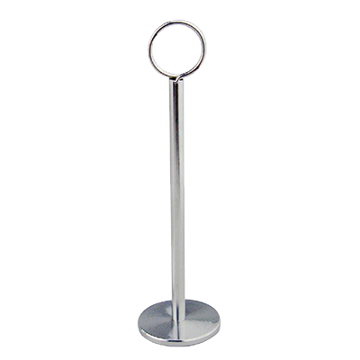 Omcan 80535 Menu Card Holder / Number Stand, 12" Height, 2" Diameter Base, Chrome Plated