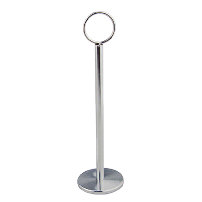 Omcan 80536 Table Number Stand - 15" Height, 2" Diameter Ring, Chrome Plated