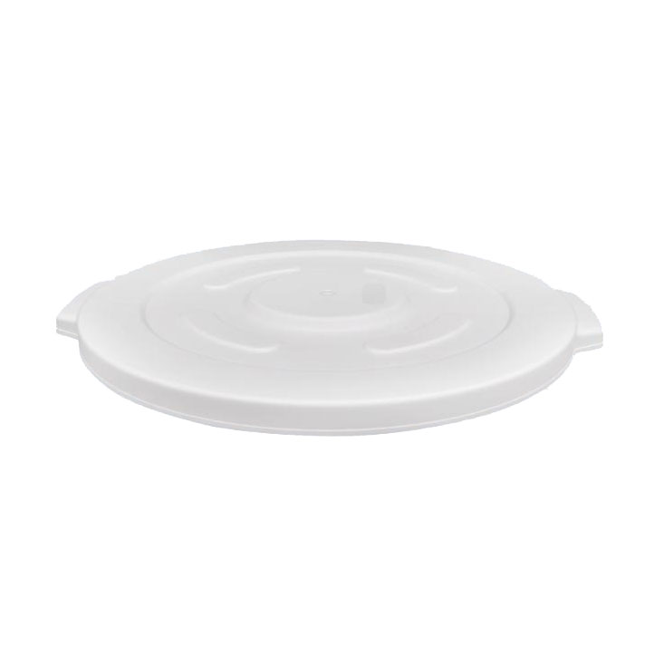 Omcan 80598 Flat Round Lid for 20-Gallon Food Container, White Polyethylene, NSF Certified | plastic