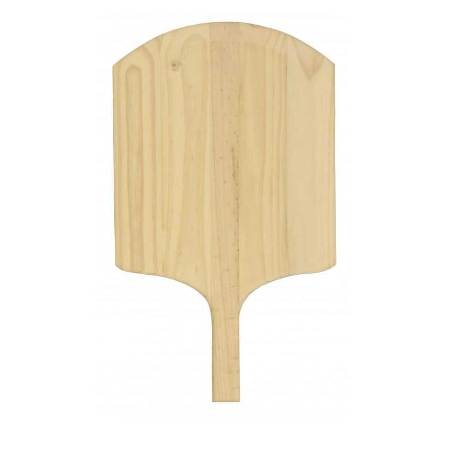 Omcan 80603 Pizza Peel - Rectangular 14" x 16" Wood Blade, Tapered, 24" Length, Wooden Handle