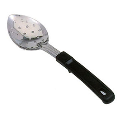 Omcan 80731 13" Stainless Steel Perforated Basting Spoon with Stop-Hook Handle, Serving Spoon