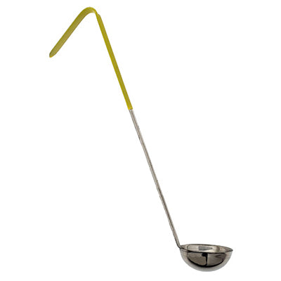 Omcan 80761 Stainless Steel Ladle, 1 oz, Yellow Handle, 1/2-1-1/2 oz, Kitchen Utensil | 1/2 to 1-1/2 oz