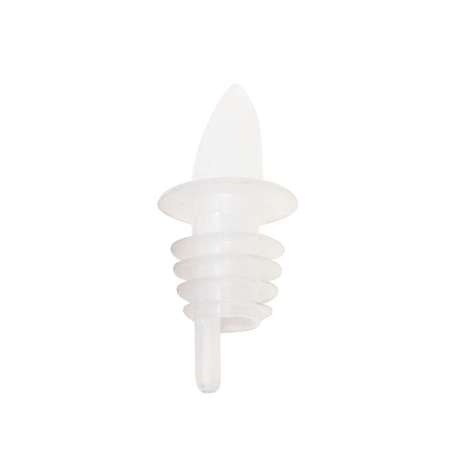 Omcan 80852 Free-Flow Clear Plastic Liquor Pourer, 12/Pack, No Collar, Bartending Supplies | free flow