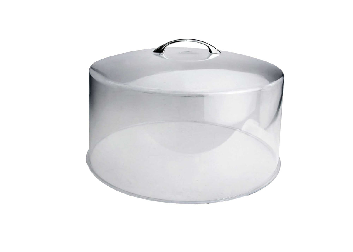Omcan 80876 Cake Cover - 12" Clear Plastic Skull Design with Chrome Plated Handle