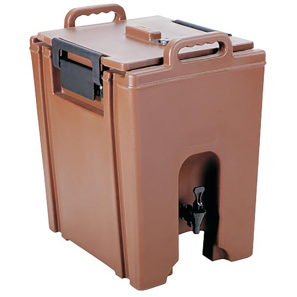 Omcan 80903 Beverage Dispenser, 11-3/4 Gal Double-Wall, Brown 20-4/5" D x 9" W x 24-4/5" H - NSF | plastic