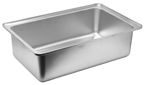 Omcan 80923 Spillage Water Pan 6" Deep Anti-Jam Holds 1/1 1/2 1/3 GN 18/8 Stainless Steel NSF