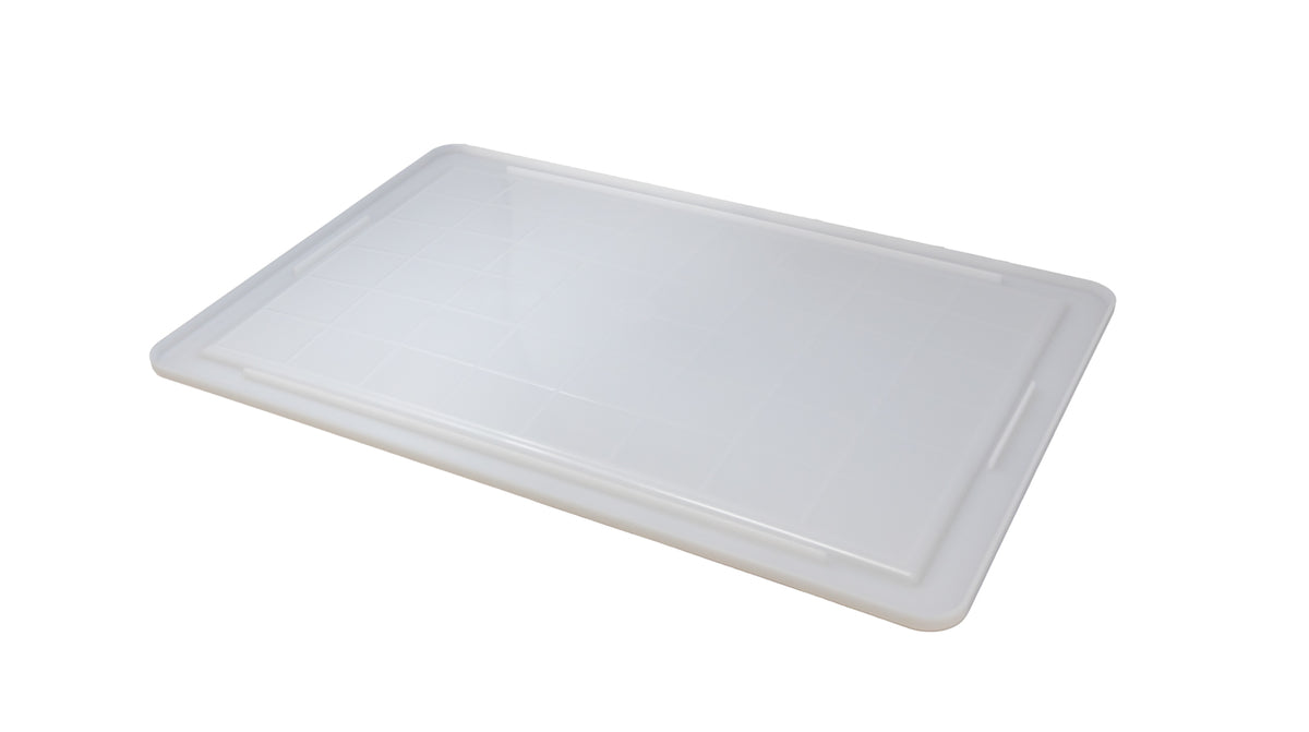 Omcan 81134 White Polypropylene Lid, 23.6" x 15.7", Fits #81141 & #81142 Food Storage Containers