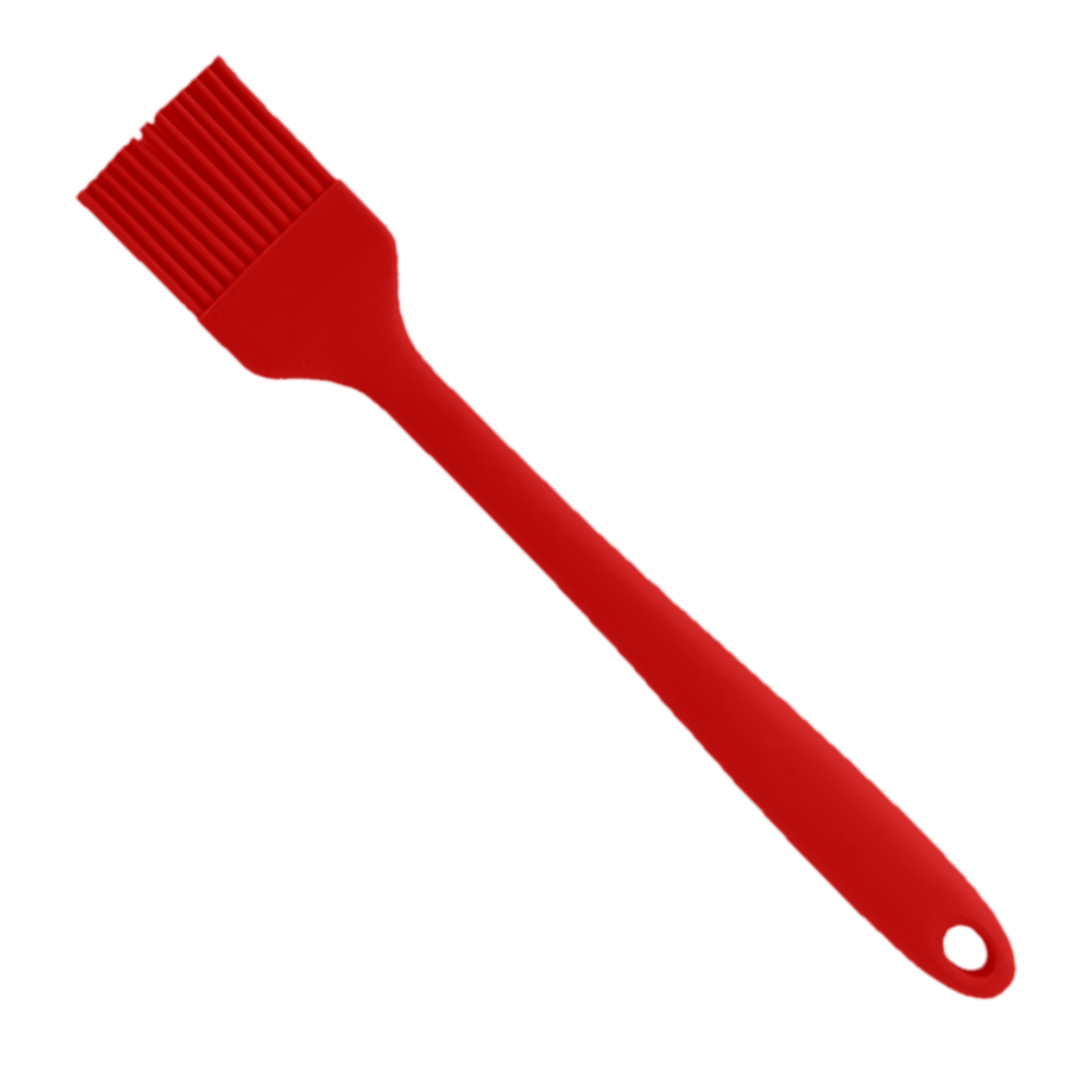 Omcan 81143 Pastry Basting Brush 1-3/4"x10" Red Silicone Heat-Resistant BPA-Free Hook
