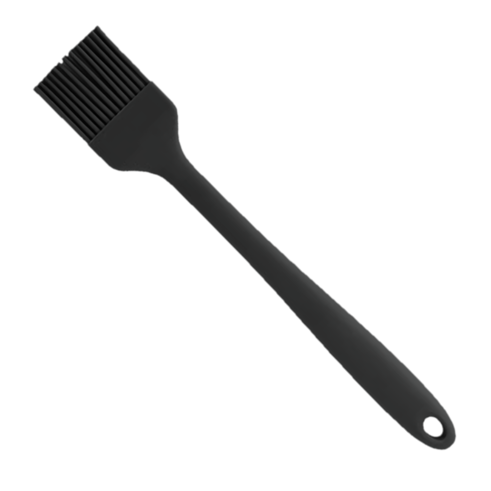 Omcan 81144 Pastry Brush, 1-3/4" Wide x 10" Silicone Handle & Bristles, Black, Heat-Resistant