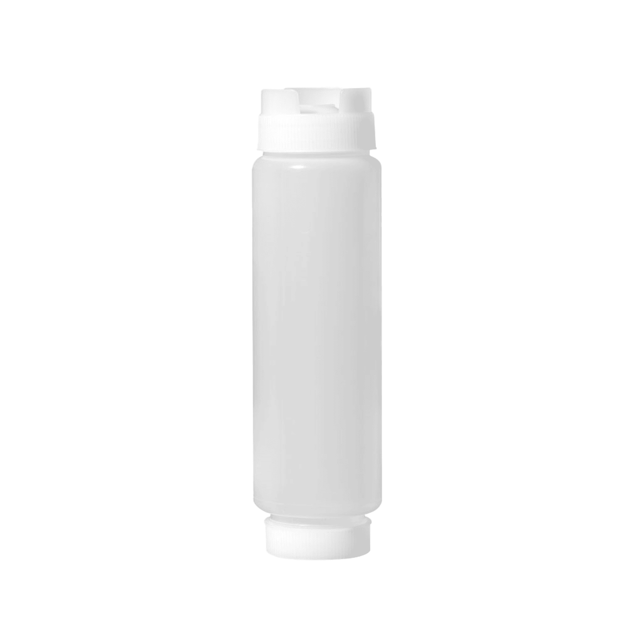 Omcan 81161 16 oz Clear Squeeze Bottle, Wide-Mouth 62mm, Tip, PP/PE/Sil, Clear/White Cap, NSF | 2.44" Wide