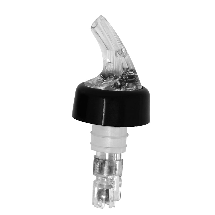 Omcan 81194 1 Oz Plastic Liquor Pourer with Clear Collar, Tail and Spout, Durable Construction, Pack of 12 | 0" Wide