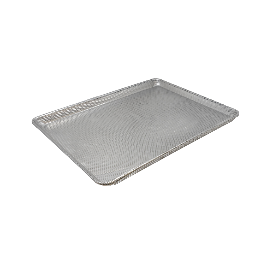 Omcan 81201 Bun And Sheet Pan - Half-Size 13" x 18", Perforated Uncoated 16-Gauge Aluminum