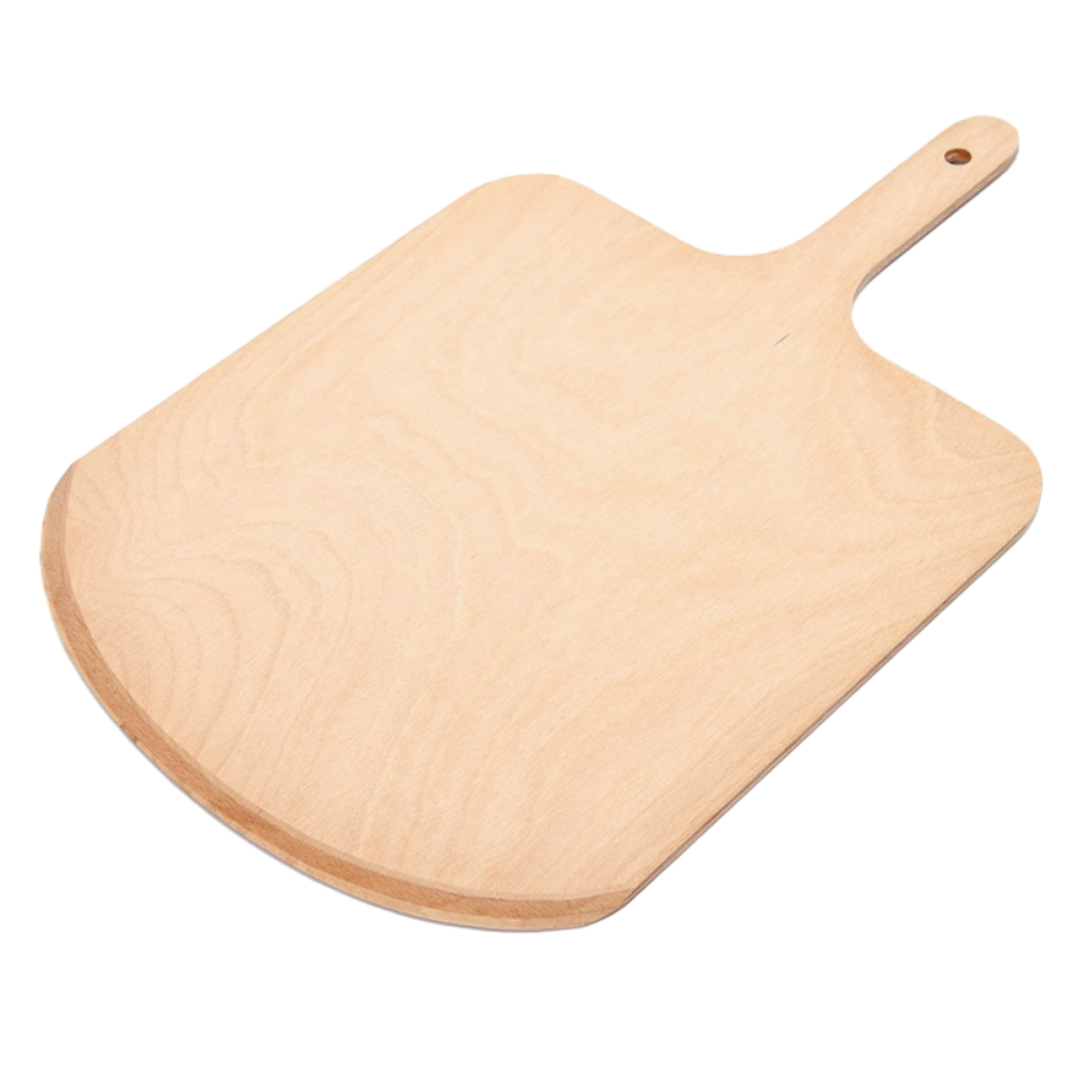 Omcan 81218 Pizza Peel - Beech Plywood Blade, Wood Handle, 21.6"x13.7"x0.3", 20"-29" L, 12"-13" W