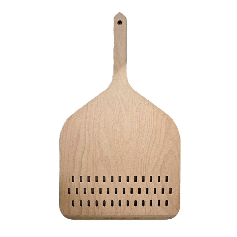 Omcan 81226 ARIA Pizza Peel - 24" Length, 14.17" x 0.3" Beech Plywood Handle, Wood Blade