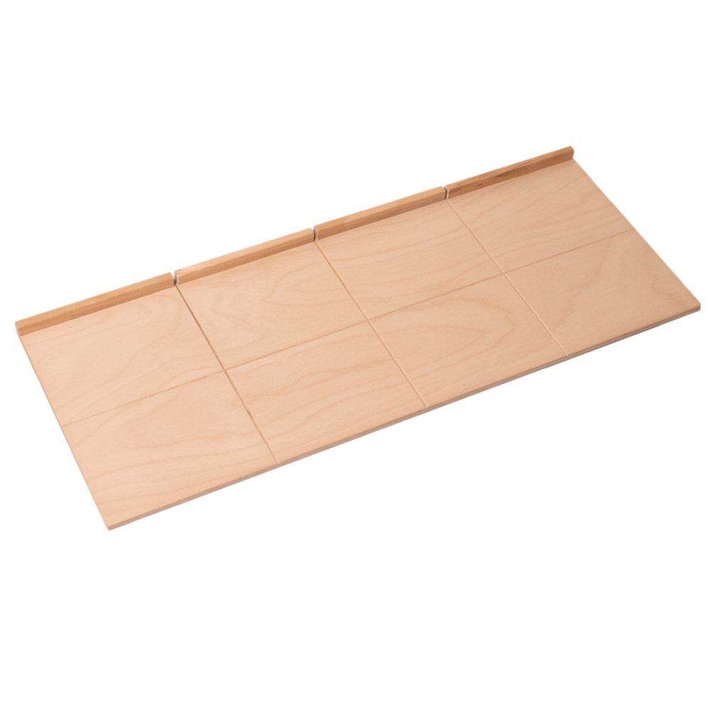 Omcan 81227 Serving Board - 31-1/2" x 12" x -1/2" Rectangular Wood Board with Eight Cutting Sections