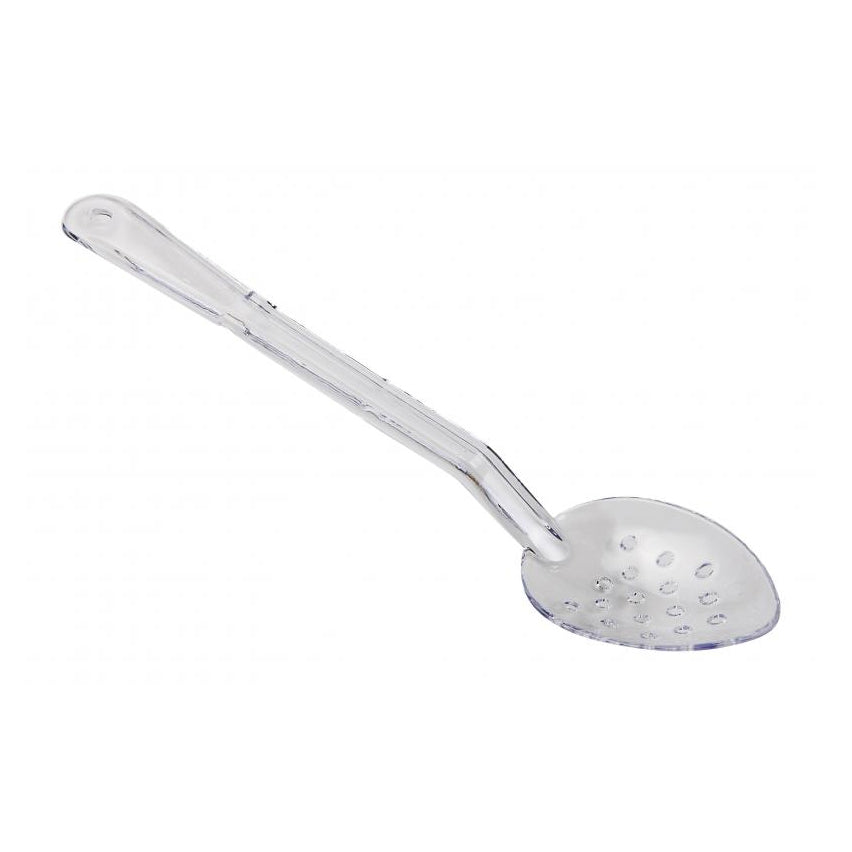 Omcan 85095 Perforated Serving Spoon, 13" Clear Polycarbonate Plastic, Handle, NSF