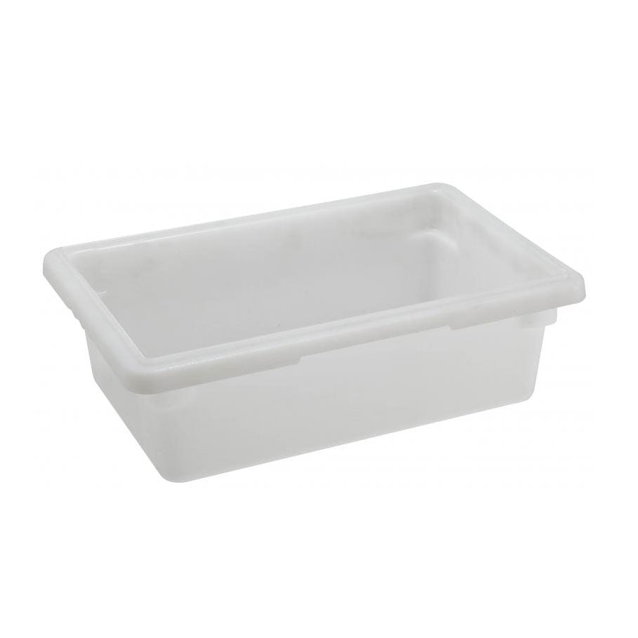 Omcan 85126 Food Storage Container - 12" x 18" x 6" White Polypropylene, Stackable, NSF