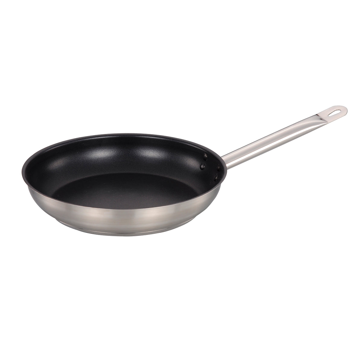 Omcan 85272 Fry Pan - 9" Diameter, Riveted Handle, Stainless Excalibur Non-Stick Coating, NSF | stainless steel