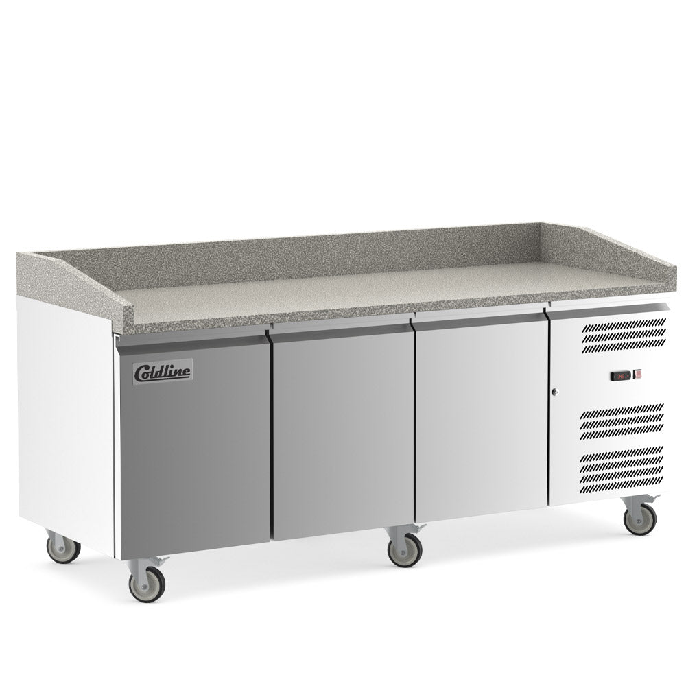 Coldline PDR-80N 80" Refrigerated Pizza Prep Dough Retarder with Marble Top